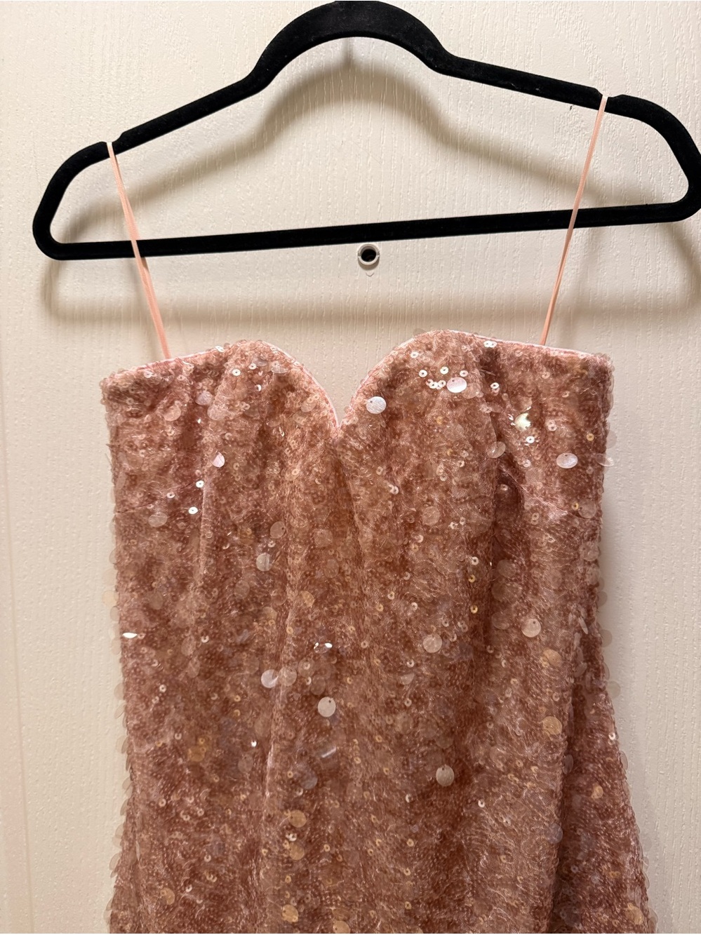 Helsi Mimi Sequin Strapless Sweetheart I Mini Dress in Pink 
 Size XS Preloved - Picture 6 of 9